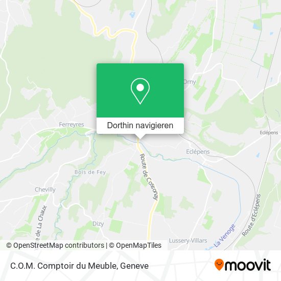 C.O.M. Comptoir du Meuble Karte