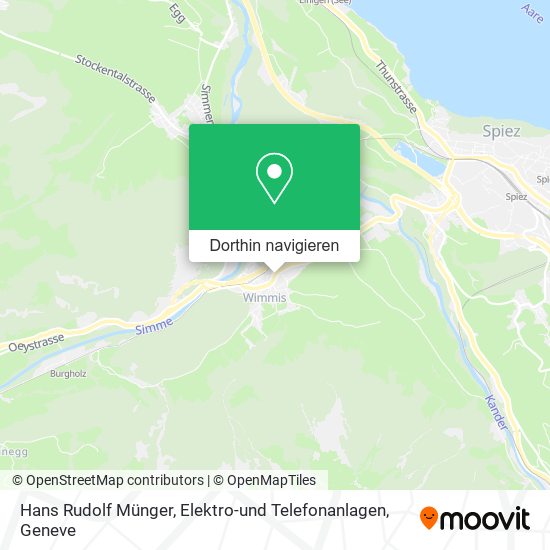 Hans Rudolf Münger, Elektro-und Telefonanlagen Karte