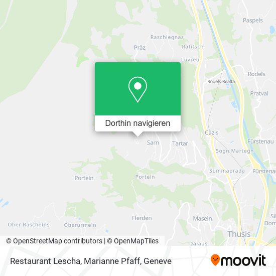 Restaurant Lescha, Marianne Pfaff Karte