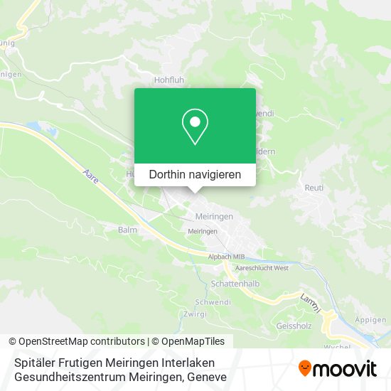 Spitäler Frutigen Meiringen Interlaken Gesundheitszentrum Meiringen Karte