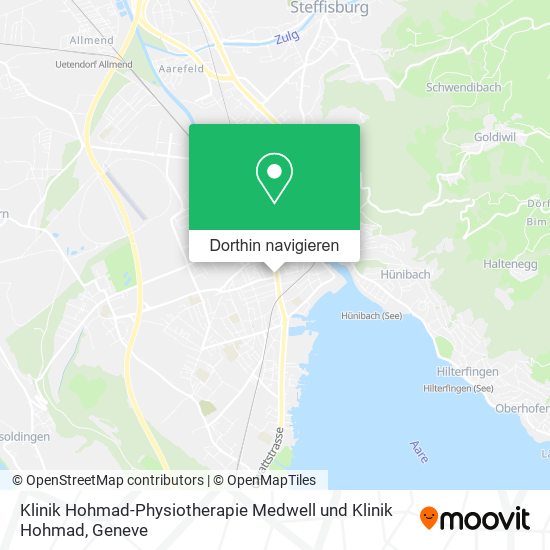 Klinik Hohmad-Physiotherapie Medwell und Klinik Hohmad Karte