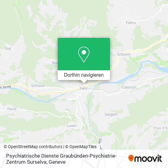 Psychiatrische Dienste Graubünden-Psychiatrie-Zentrum Surselva Karte
