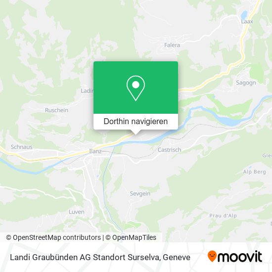 Landi Graubünden AG Standort Surselva Karte