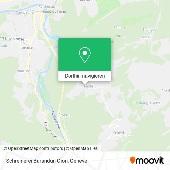 Schreinerei Barandun Gion Karte