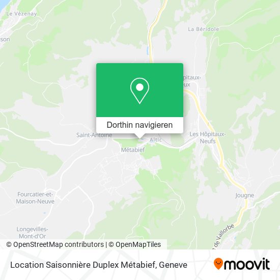 Location Saisonnière Duplex Métabief Karte