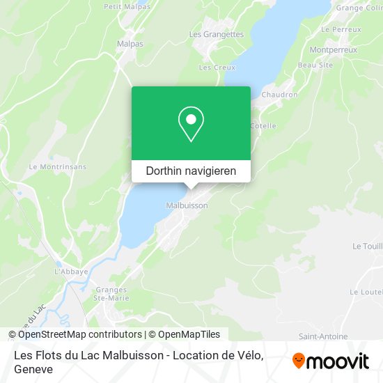 Les Flots du Lac Malbuisson - Location de Vélo Karte