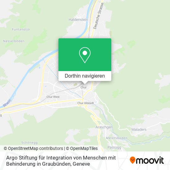 Argo Stiftung für Integration von Menschen mit Behinderung in Graubünden Karte