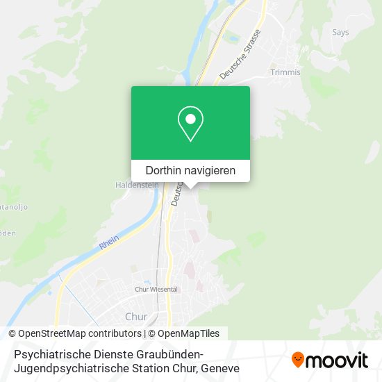 Psychiatrische Dienste Graubünden-Jugendpsychiatrische Station Chur Karte