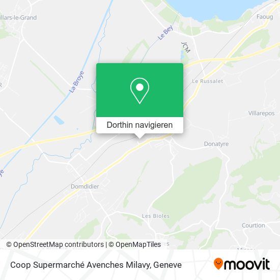 Coop Supermarché Avenches Milavy Karte