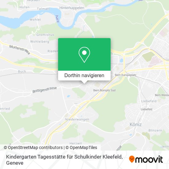 Kindergarten Tagesstätte für Schulkinder Kleefeld Karte