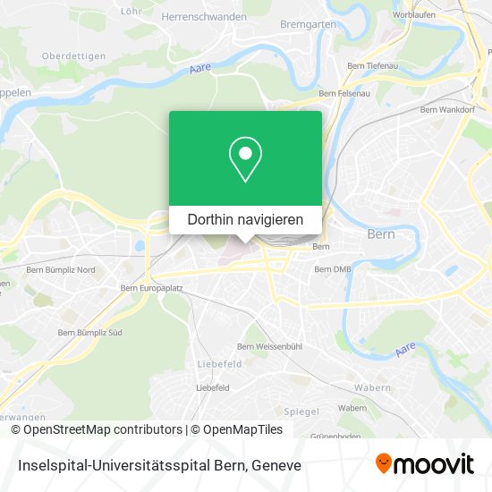 Inselspital-Universitätsspital Bern Karte
