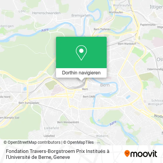 Fondation Travers-Borgstroem Prix Institués à l'Université de Berne Karte