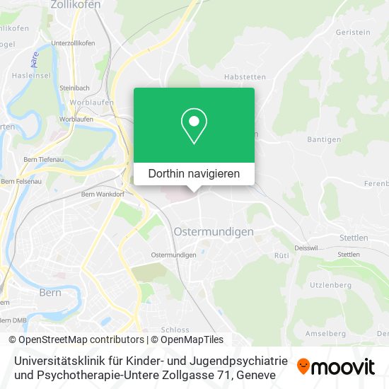 Universitätsklinik für Kinder- und Jugendpsychiatrie und Psychotherapie-Untere Zollgasse 71 Karte