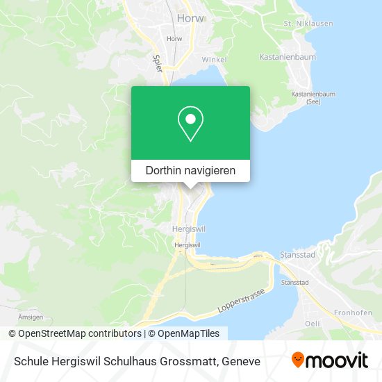 Schule Hergiswil Schulhaus Grossmatt Karte