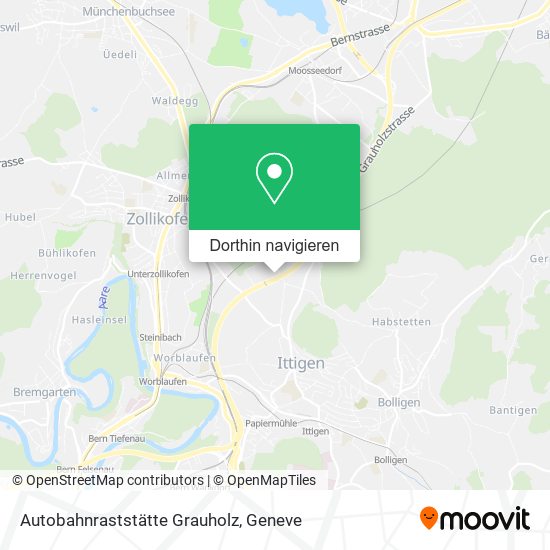 Autobahnraststätte Grauholz Karte