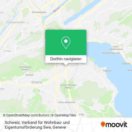 Schweiz. Verband für Wohnbau- und Eigentumsförderung Swe Karte