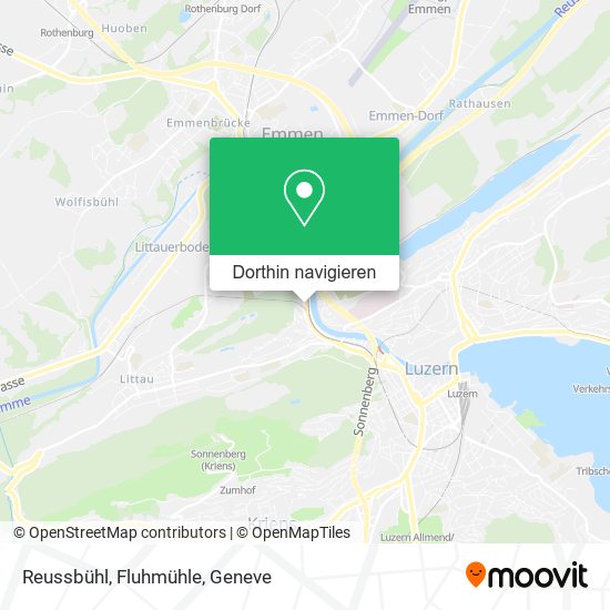 Reussbühl, Fluhmühle Karte