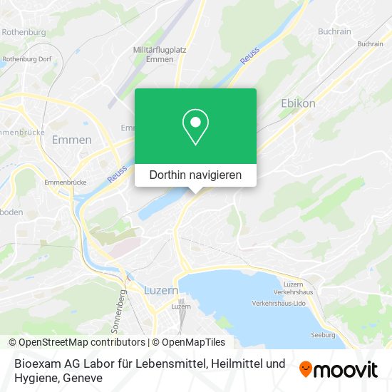 Bioexam AG Labor für Lebensmittel, Heilmittel und Hygiene Karte