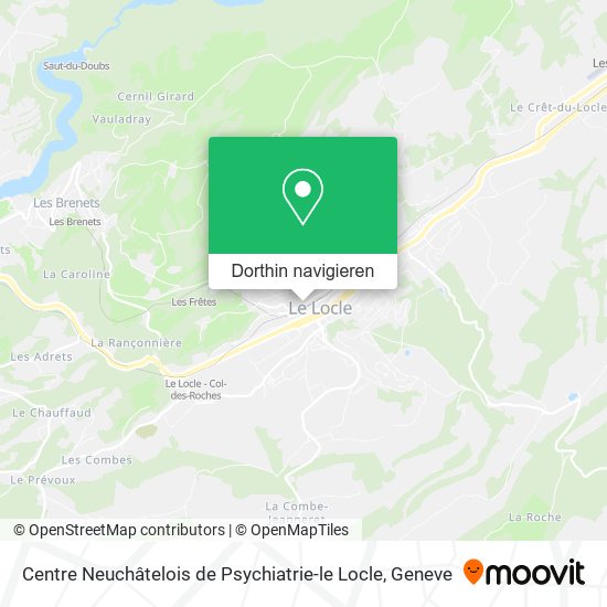 Centre Neuchâtelois de Psychiatrie-le Locle Karte