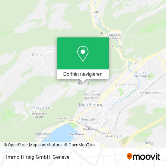 Immo Hirsig GmbH Karte