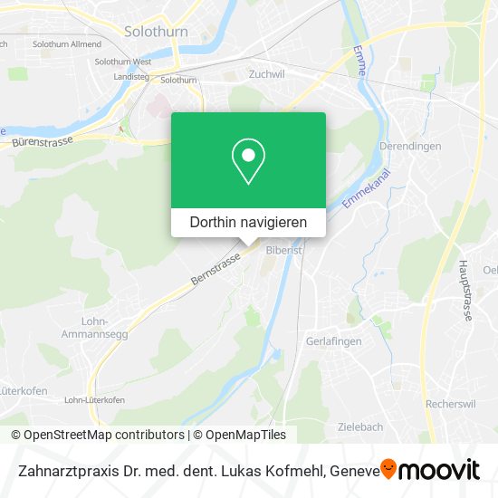 Zahnarztpraxis Dr. med. dent. Lukas Kofmehl Karte