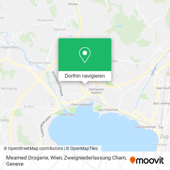 Meamed Drogerie, Wien, Zweigniederlassung Cham Karte
