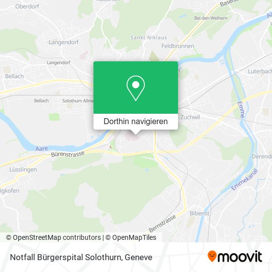 Notfall Bürgerspital Solothurn Karte