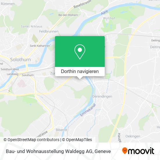 Bau- und Wohnausstellung Waldegg AG Karte