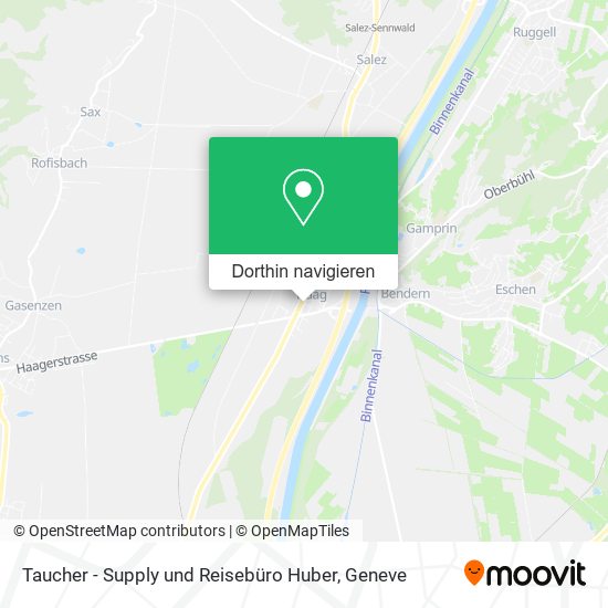 Taucher - Supply und Reisebüro Huber Karte
