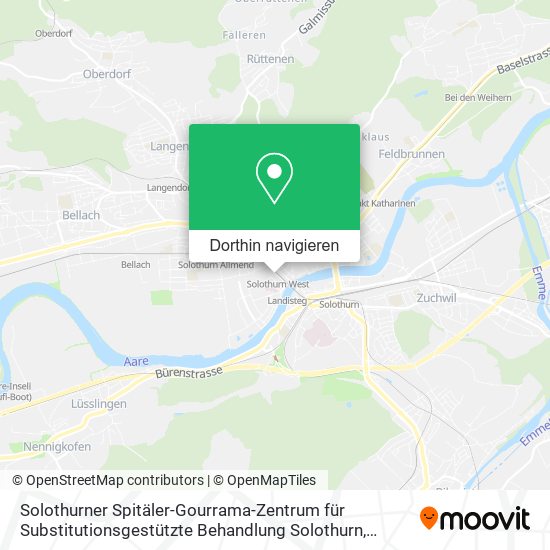 Solothurner Spitäler-Gourrama-Zentrum für Substitutionsgestützte Behandlung Solothurn Karte