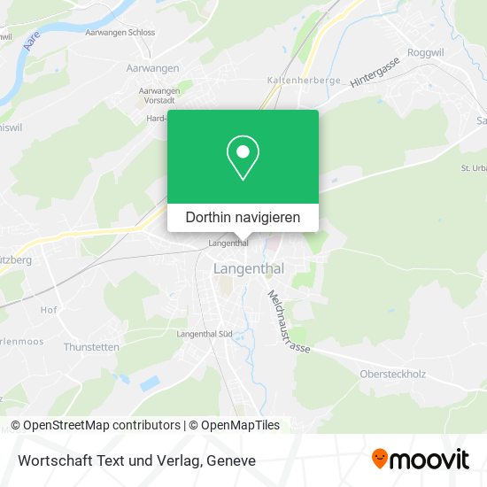 Wortschaft Text und Verlag Karte
