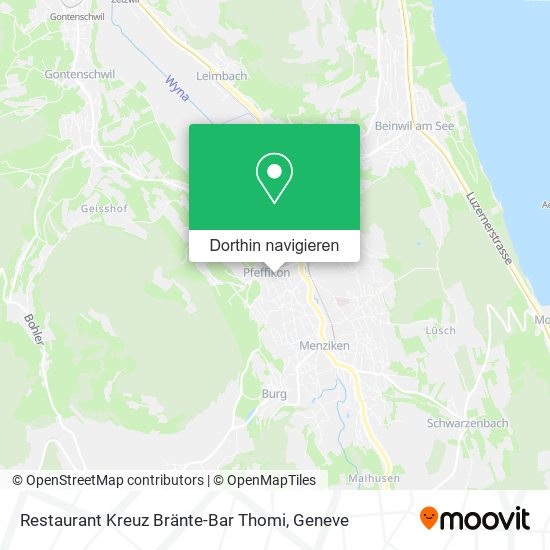 Restaurant Kreuz Bränte-Bar Thomi Karte