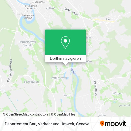 Departement Bau, Verkehr und Umwelt Karte