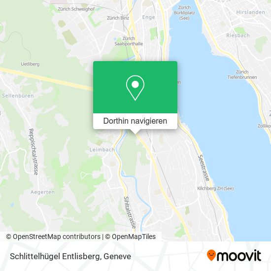 Schlittelhügel Entlisberg Karte