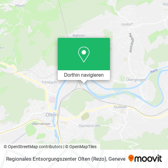 Regionales Entsorgungszenter Olten (Rezo) Karte