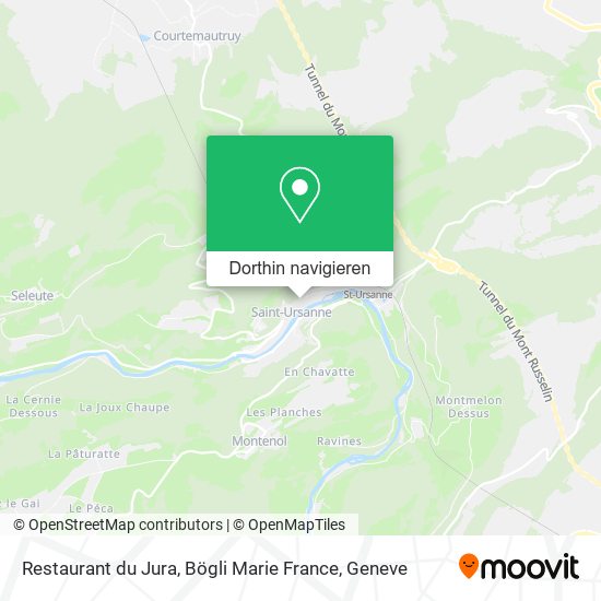 Restaurant du Jura, Bögli Marie France Karte