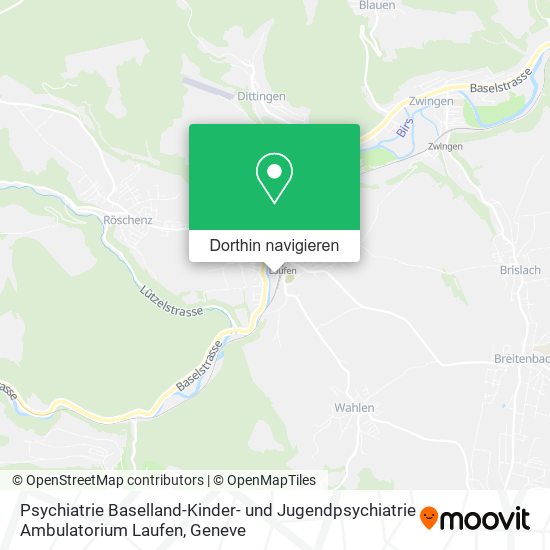 Psychiatrie Baselland-Kinder- und Jugendpsychiatrie Ambulatorium Laufen Karte