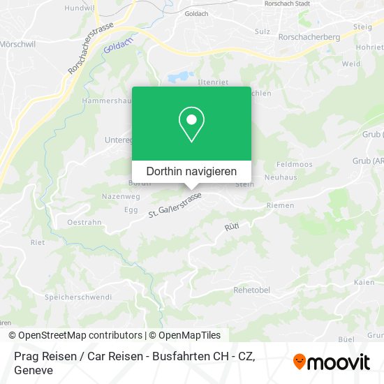 Prag Reisen / Car Reisen - Busfahrten CH - CZ Karte