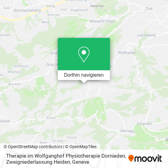 Therapie im Wolfganghof Physiotherapie Dornieden, Zweigniederlassung Heiden Karte