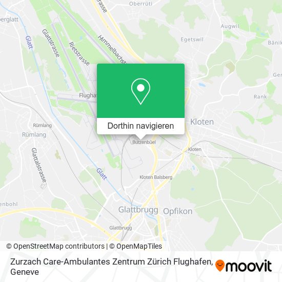Zurzach Care-Ambulantes Zentrum Zürich Flughafen Karte