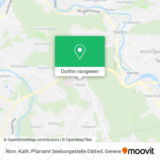 Röm.-Kath. Pfarramt Seelsorgestelle Dättwil Karte