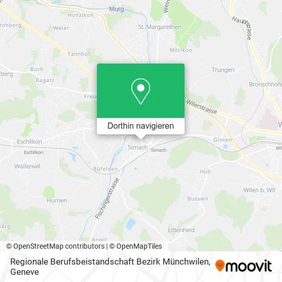 Regionale Berufsbeistandschaft Bezirk Münchwilen Karte