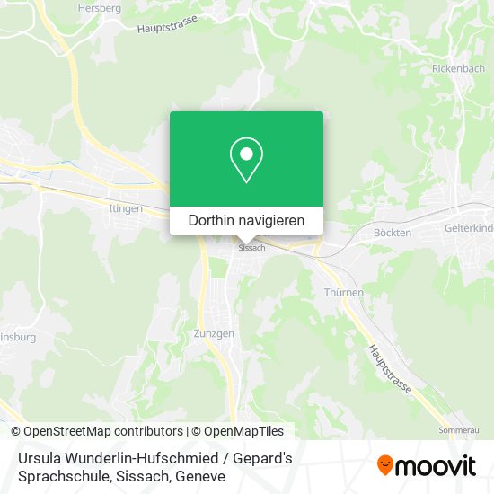Ursula Wunderlin-Hufschmied / Gepard's Sprachschule, Sissach Karte