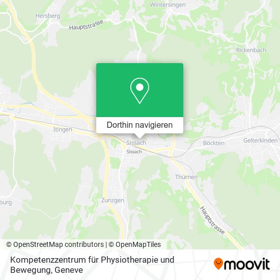 Kompetenzzentrum für Physiotherapie und Bewegung Karte