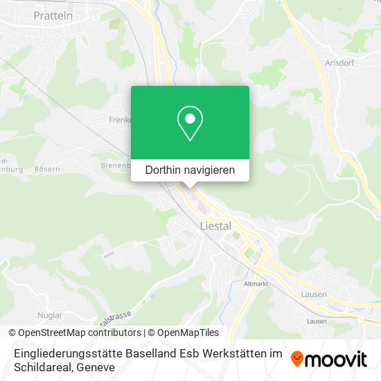 Eingliederungsstätte Baselland Esb Werkstätten im Schildareal Karte