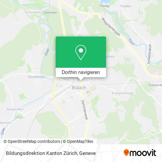 Bildungsdirektion Kanton Zürich Karte