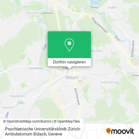 Psychiatrische Universitätsklinik Zürich-Ambulatorium Bülach Karte