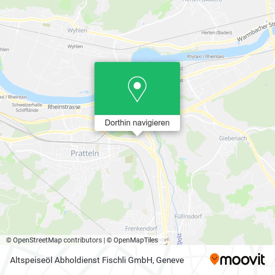 Altspeiseöl Abholdienst Fischli GmbH Karte