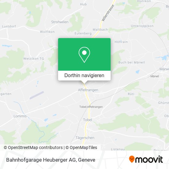 Bahnhofgarage Heuberger AG Karte