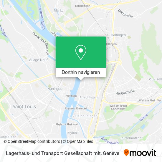 Lagerhaus- und Transport Gesellschaft mit Karte